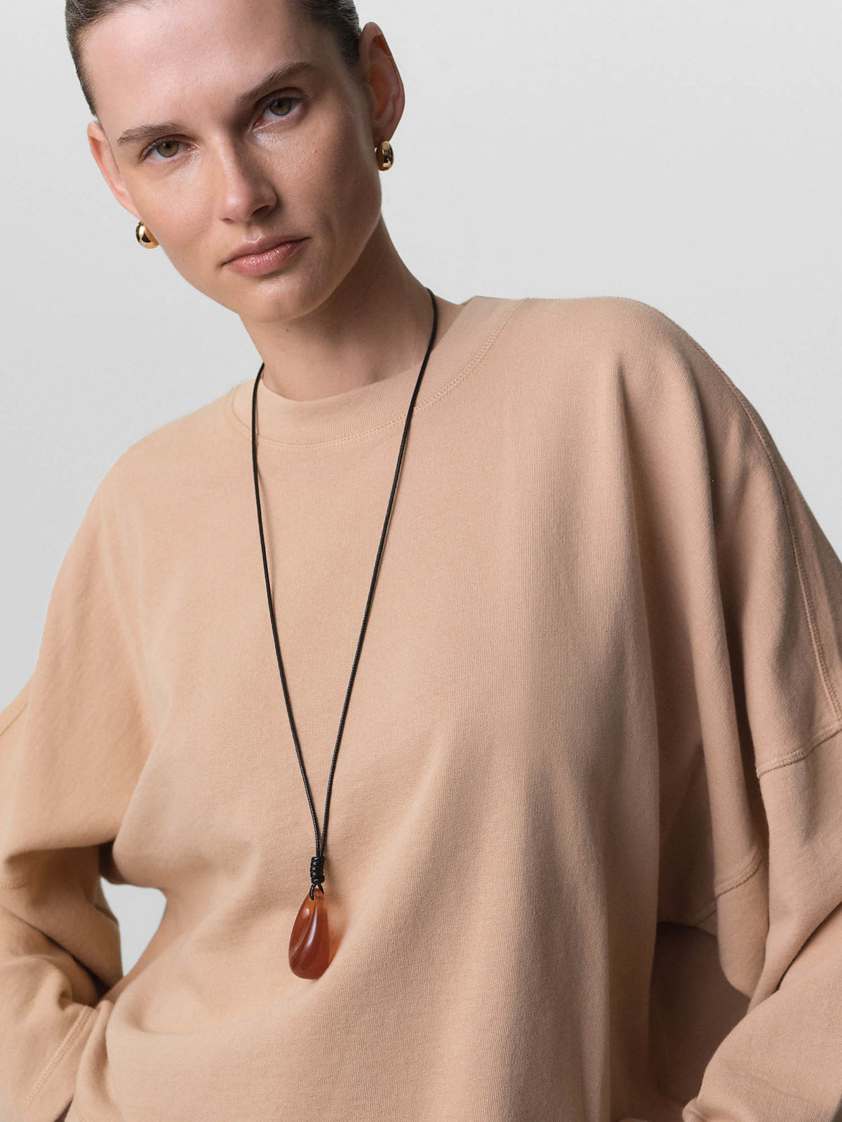 Organic Lightweight Terry Oversized Sweatshirt-Sweatshirts-MATE the Label-GINGER-XS-MATE the Label