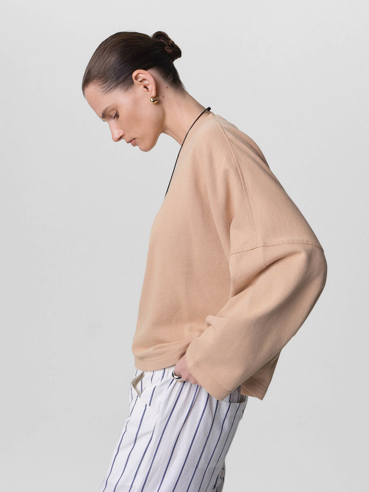 Organic Lightweight Terry Oversized Sweatshirt-Sweatshirts-MATE the Label-GINGER-XS-MATE the Label