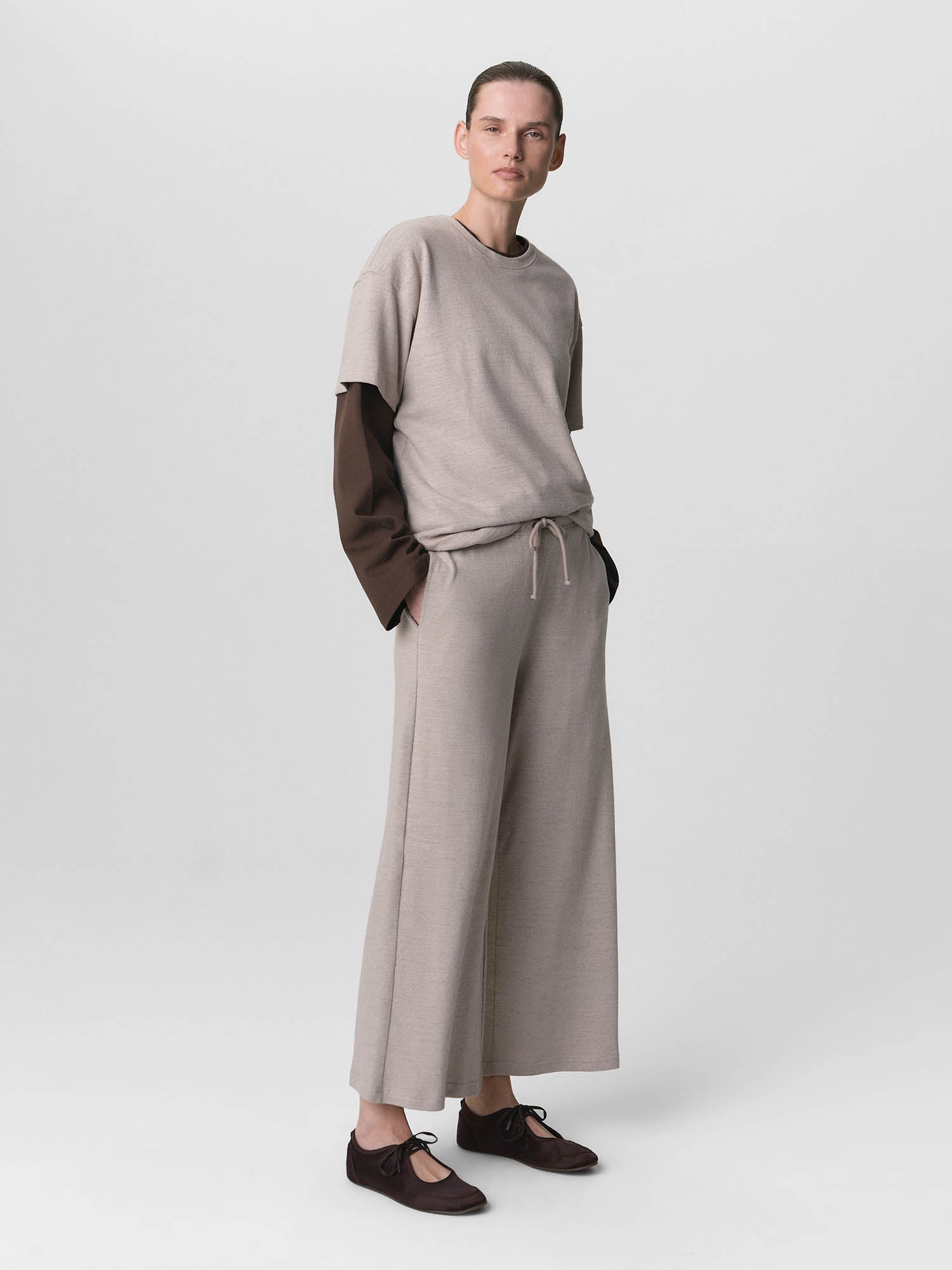 MYLAN リネン Botanical Dye Separate Pants Victoria Pant in Silk