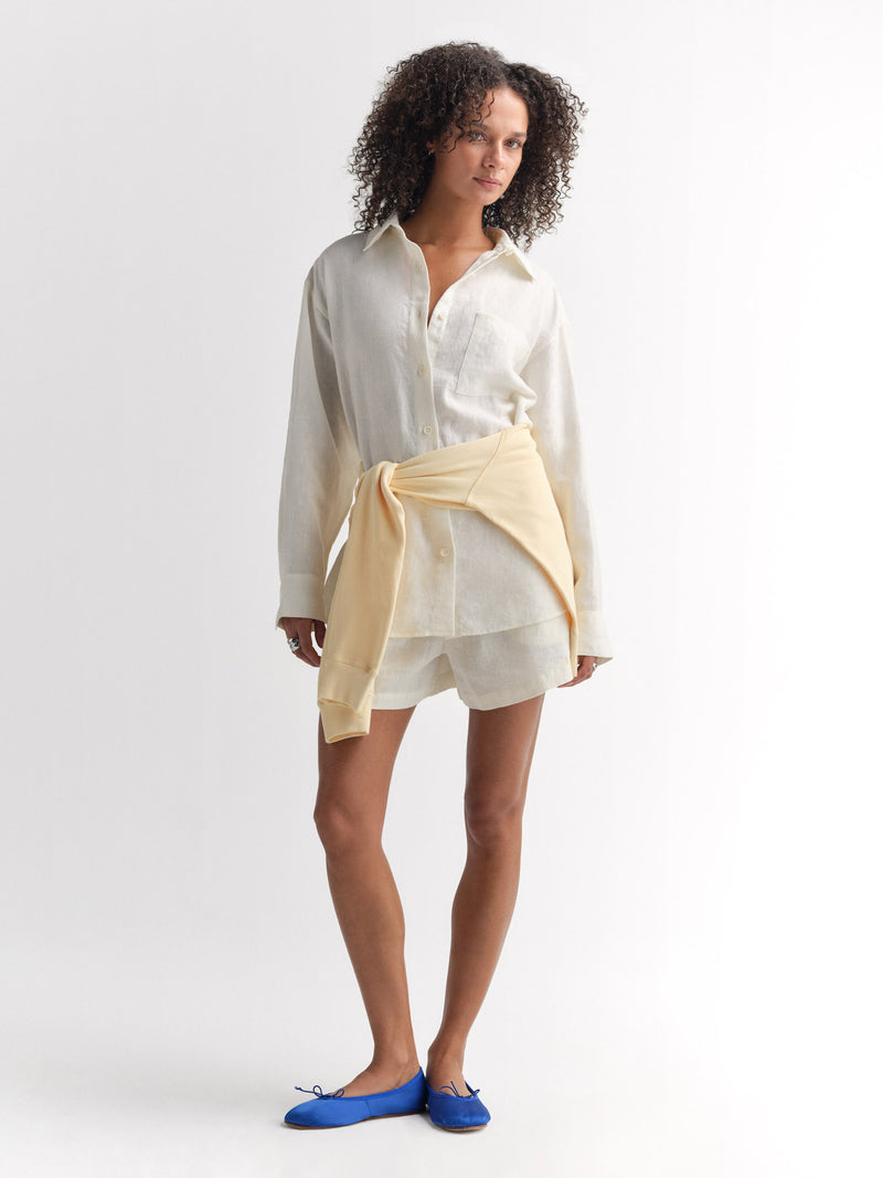 Organic Linen Oversized Button Down
