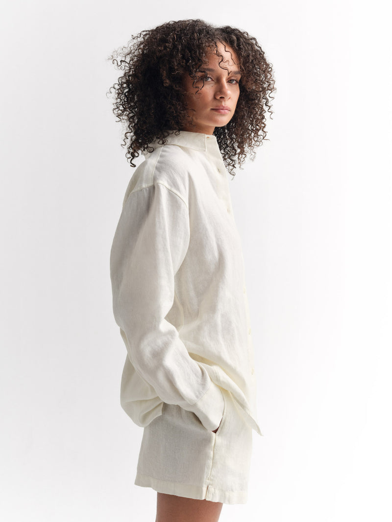 Organic Linen Oversized Button Down