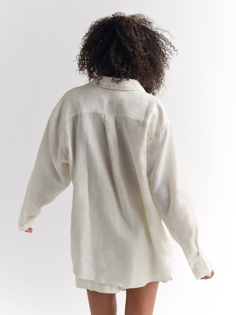 Organic Linen Oversized Button Down