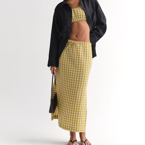 Organic Gauze Midi Skirt