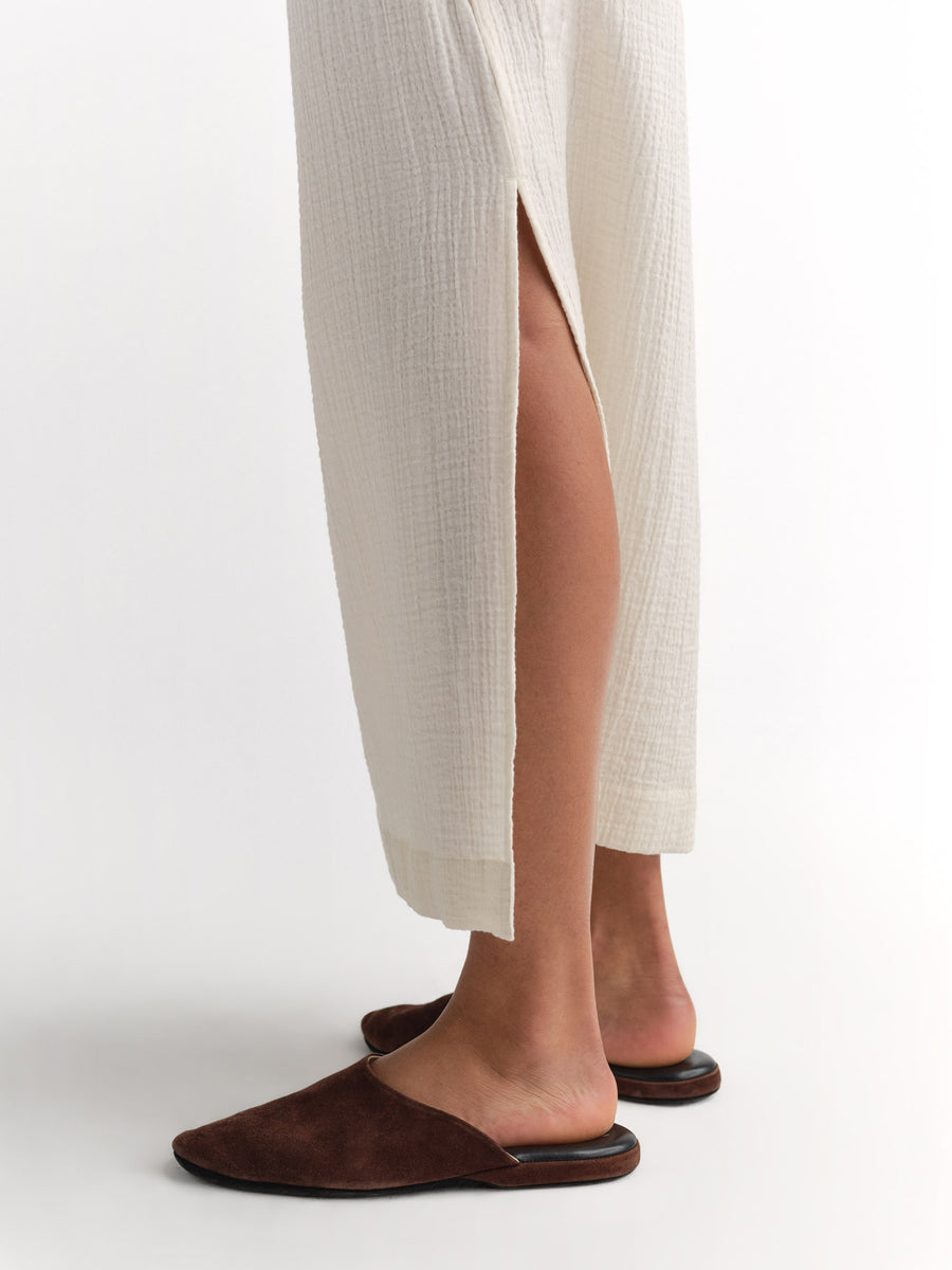 Organic Gauze Midi Skirt-Skirts-MATE the Label-BONE-XS-MATE the Label
