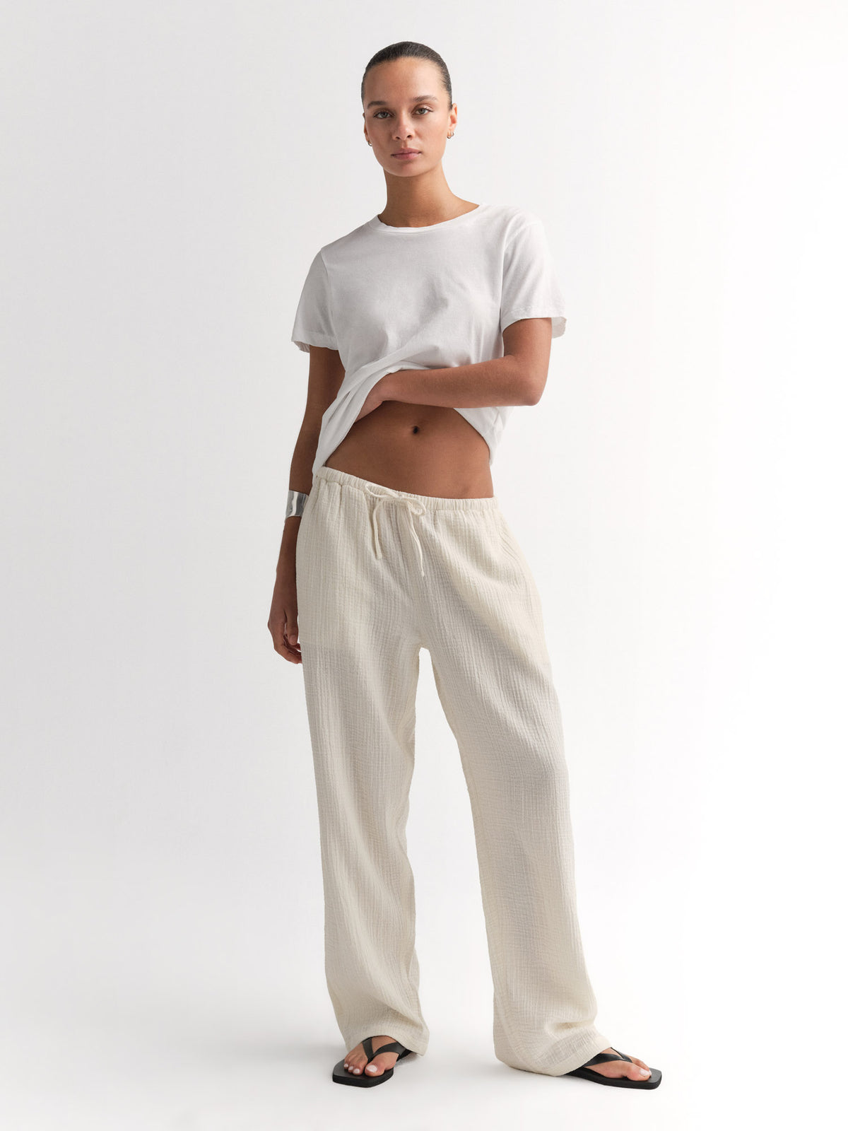 Organic Gauze Essential Pant-Pant-MATE the Label-BONE-XS-MATE the Label