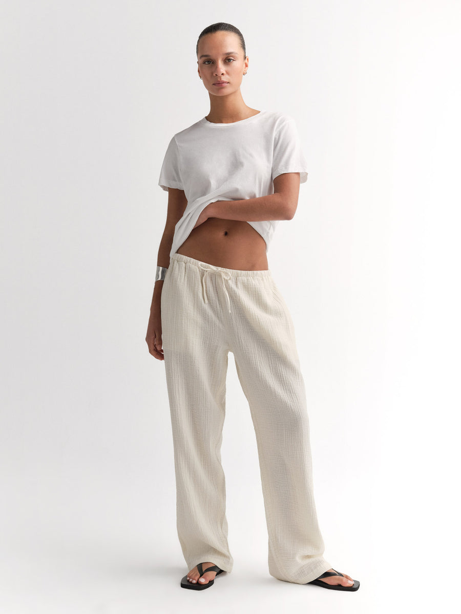 Organic Gauze Essential Pant-Pant-MATE the Label-BONE-XS-MATE the Label