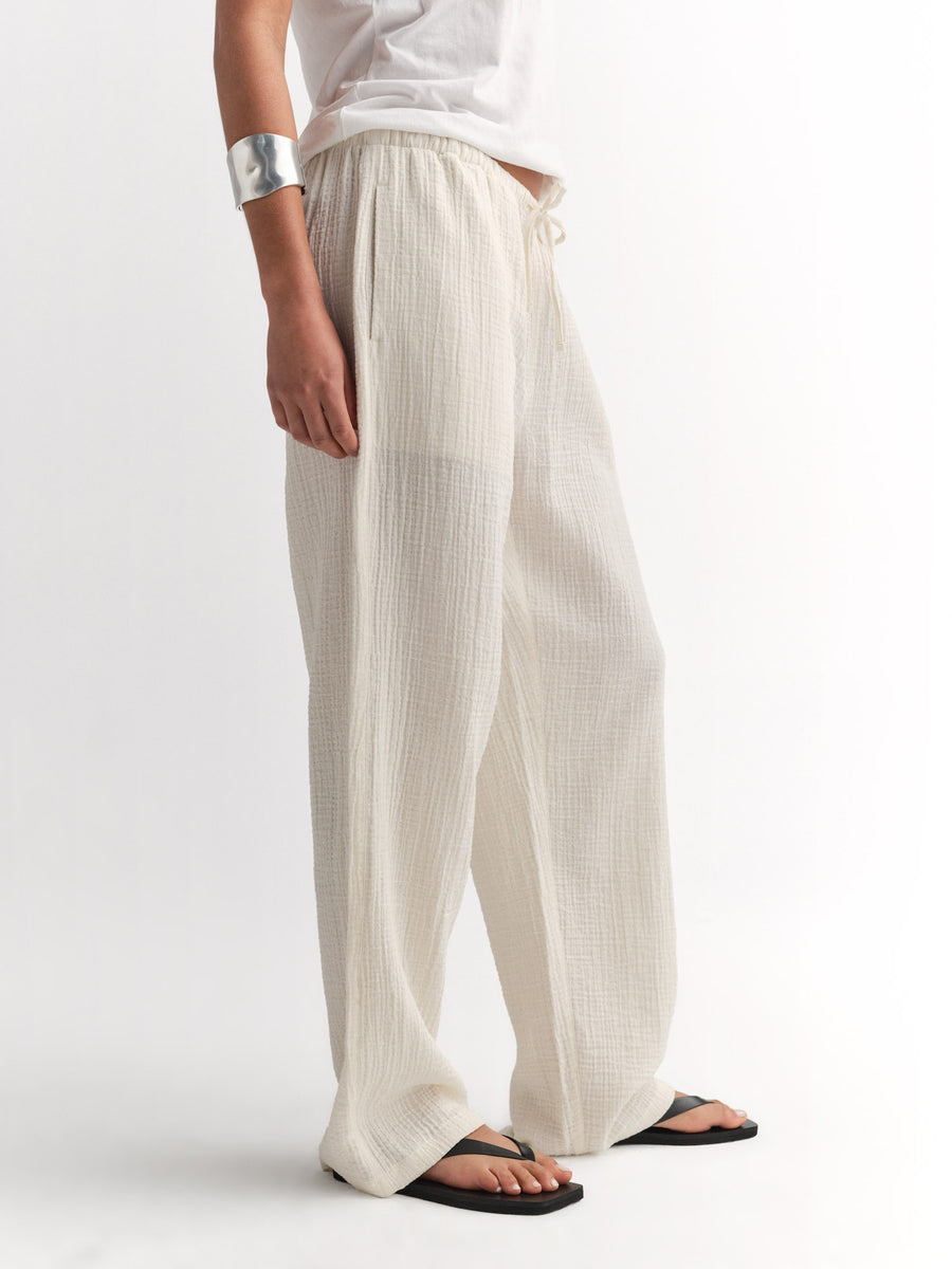 Organic Gauze Essential Pant-Pant-MATE the Label-BONE-XS-MATE the Label
