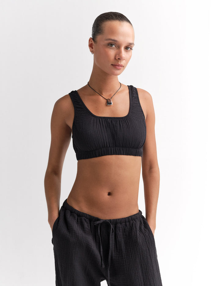 Organic Gauze Cropped Top