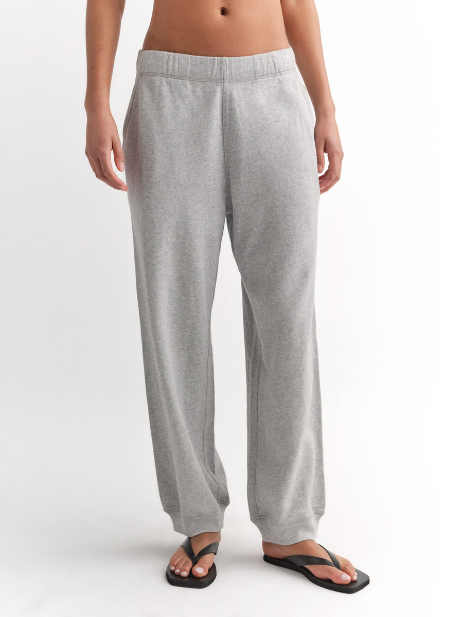 Organic Lightweight Terry Sweatpants-Sweatpants-MATE the Label-HEATHER GREY-XS-MATE the Label