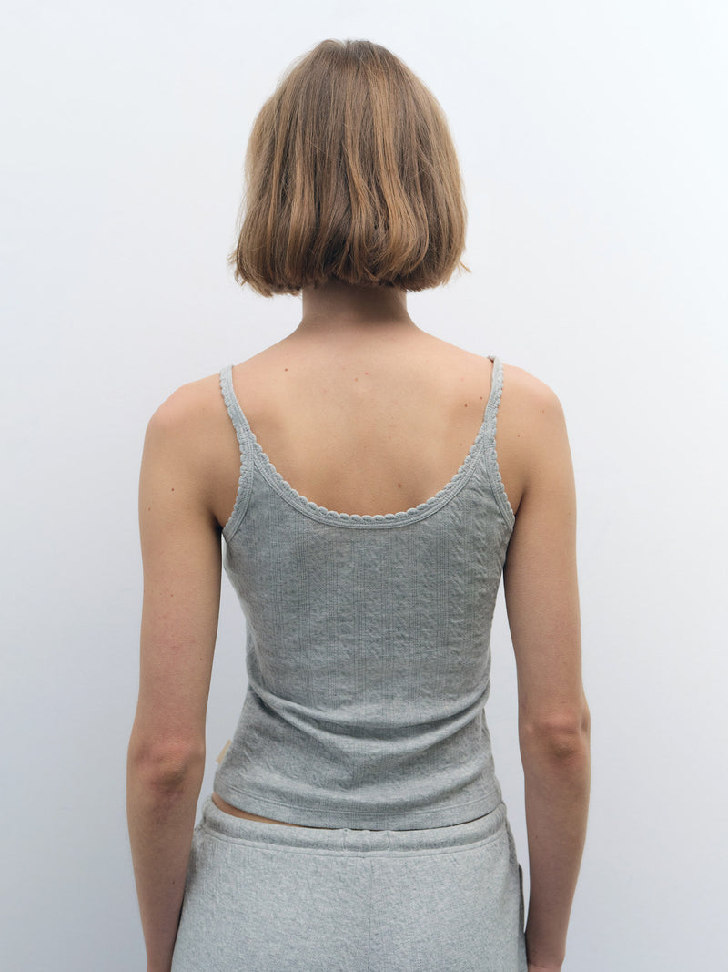 Organic Pointelle Tank