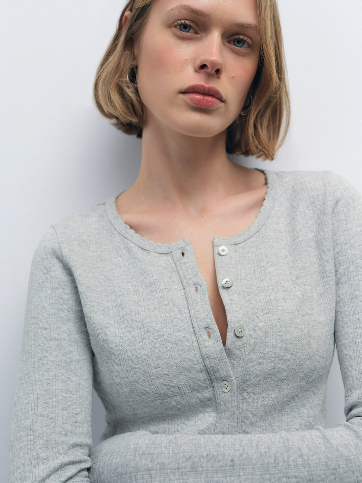 Organic Pointelle Cardigan - [variant_title] - MATE the Label