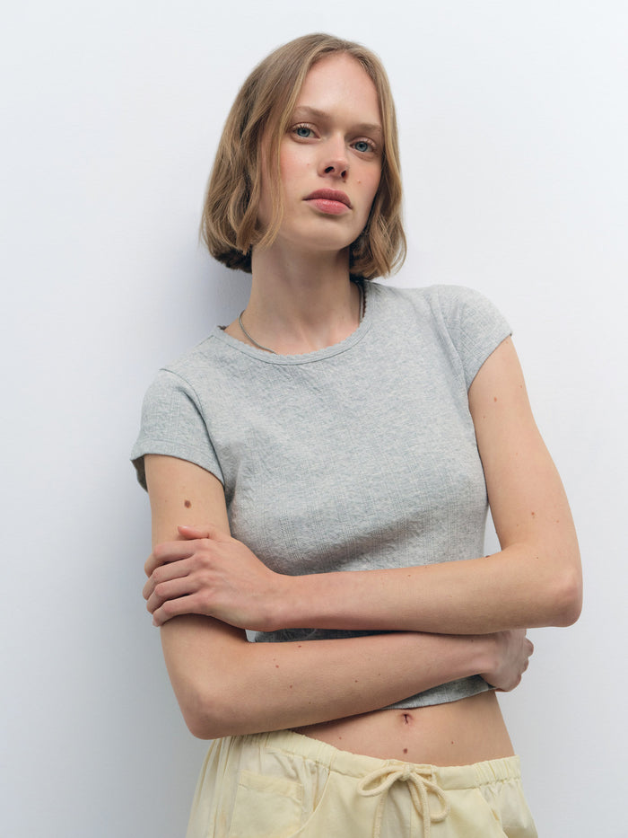 Organic Pointelle Baby Tee - [variant_title] - MATE the Label