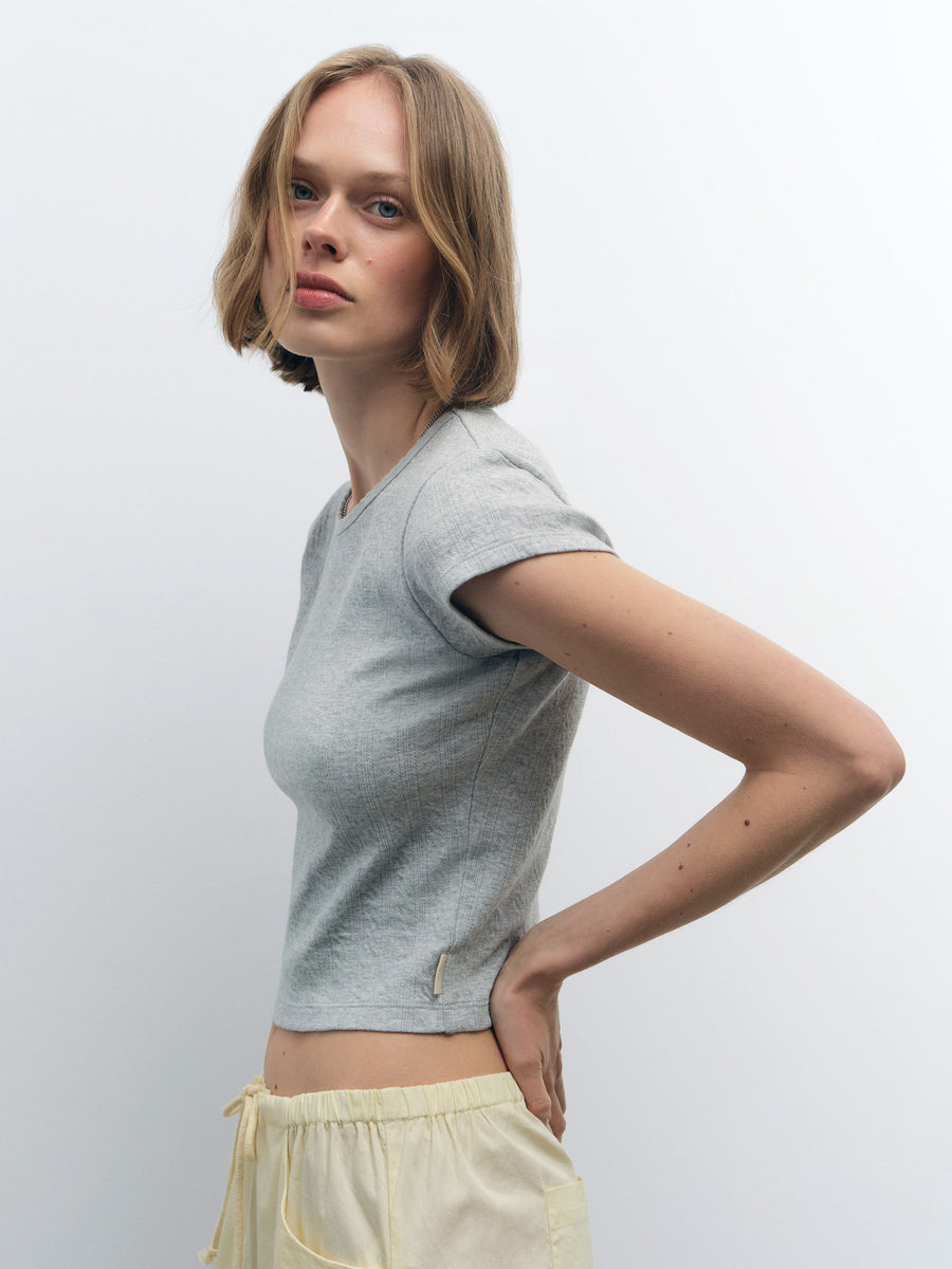 Organic Pointelle Baby Tee - [variant_title] - MATE the Label