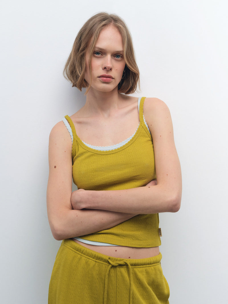 Organic Pointelle Tank