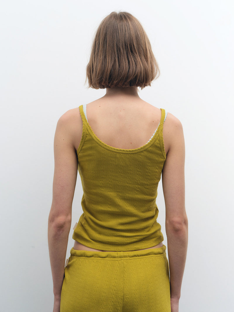 Organic Pointelle Tank