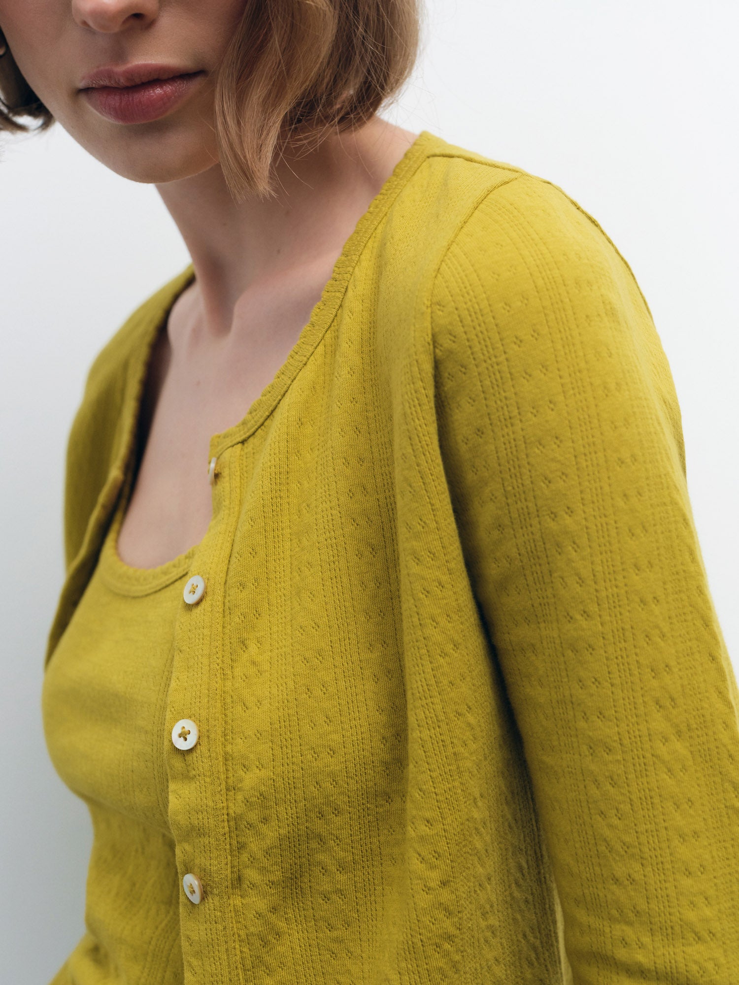 Organic Pointelle Cardigan – MATE the Label