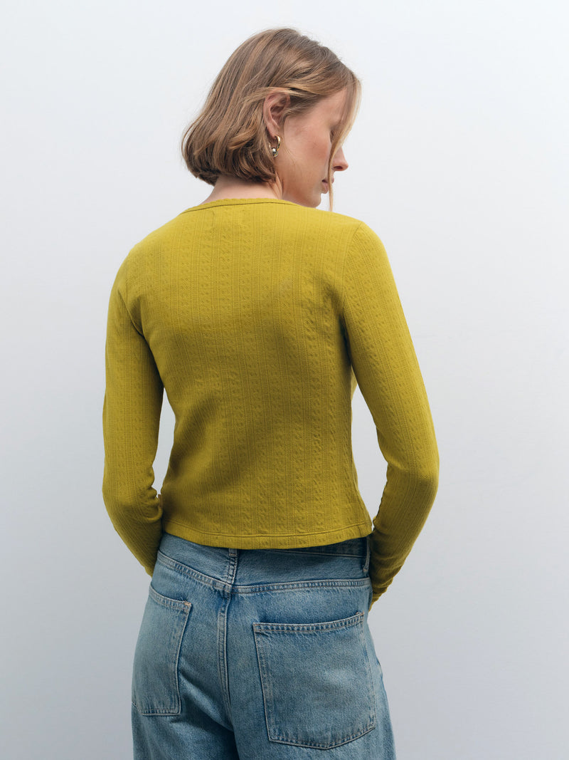 Organic Pointelle Cardigan