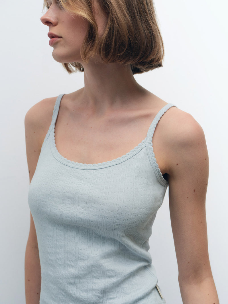 Organic Pointelle Tank