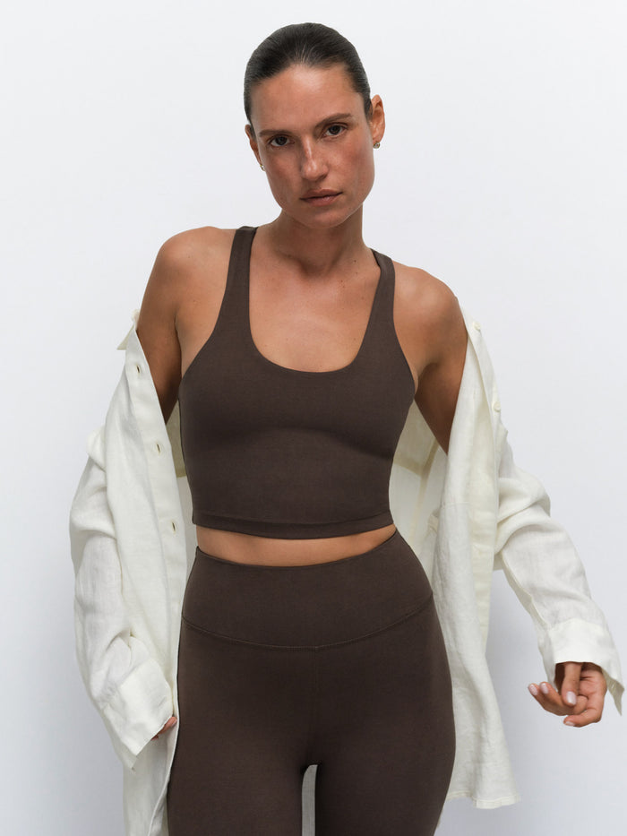 Organic Stretch Crop Racer Tank