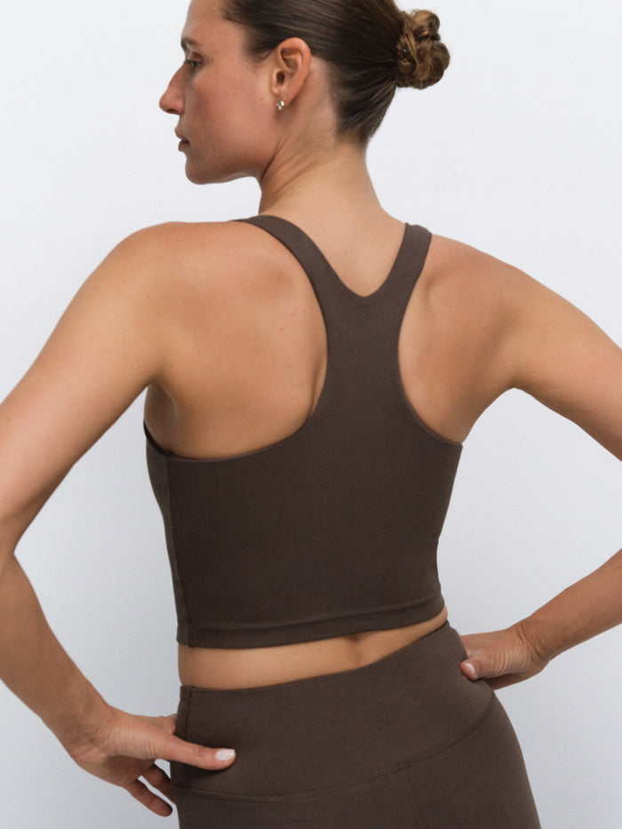 Organic Stretch Crop Racer Tank