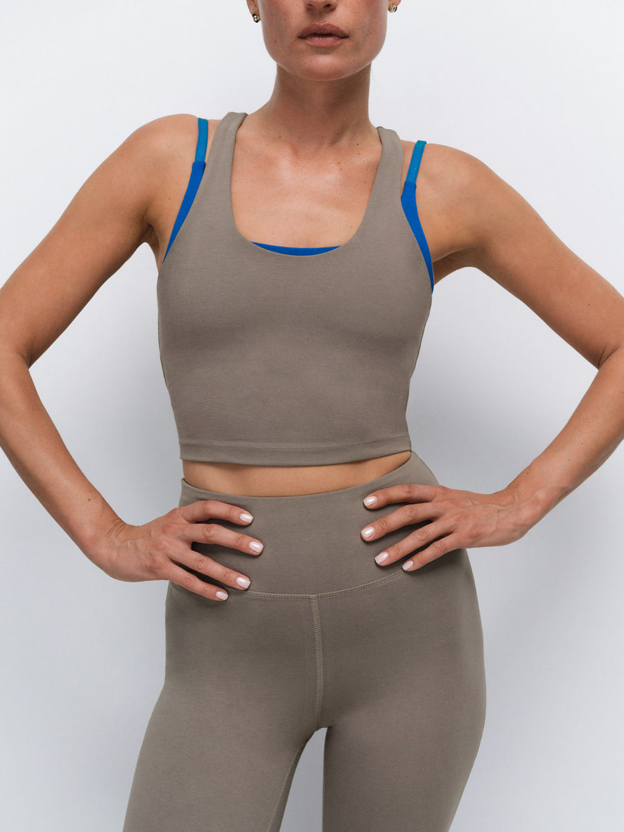 Organic Stretch Crop Racer Tank