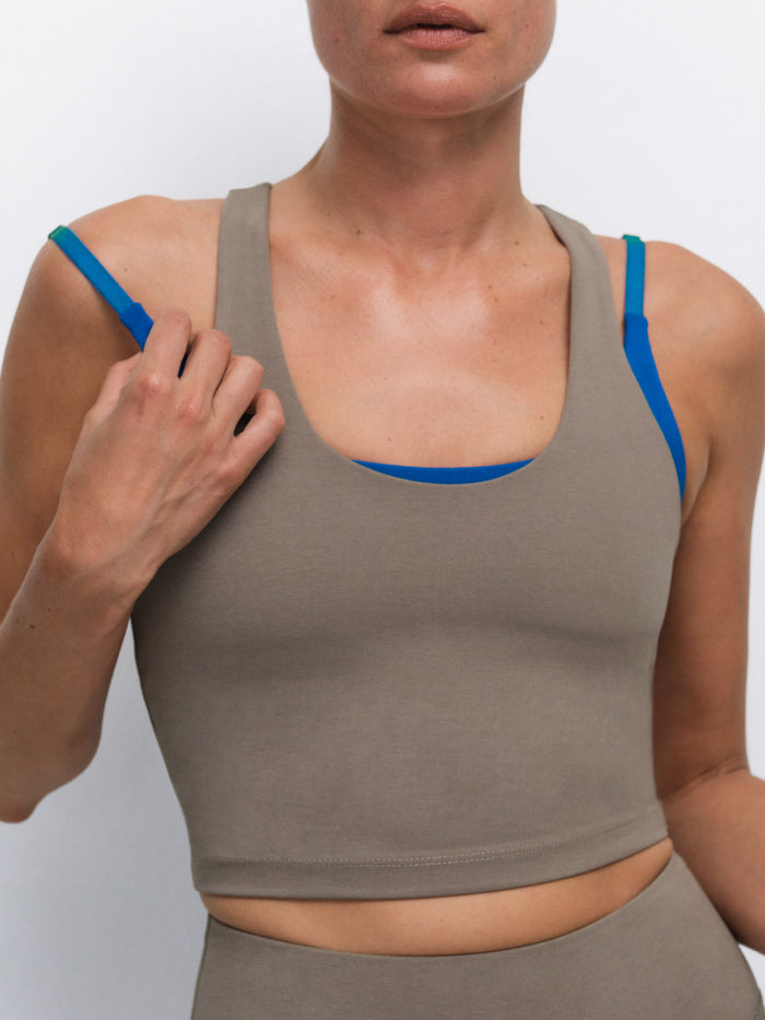 Organic Stretch Crop Racer Tank