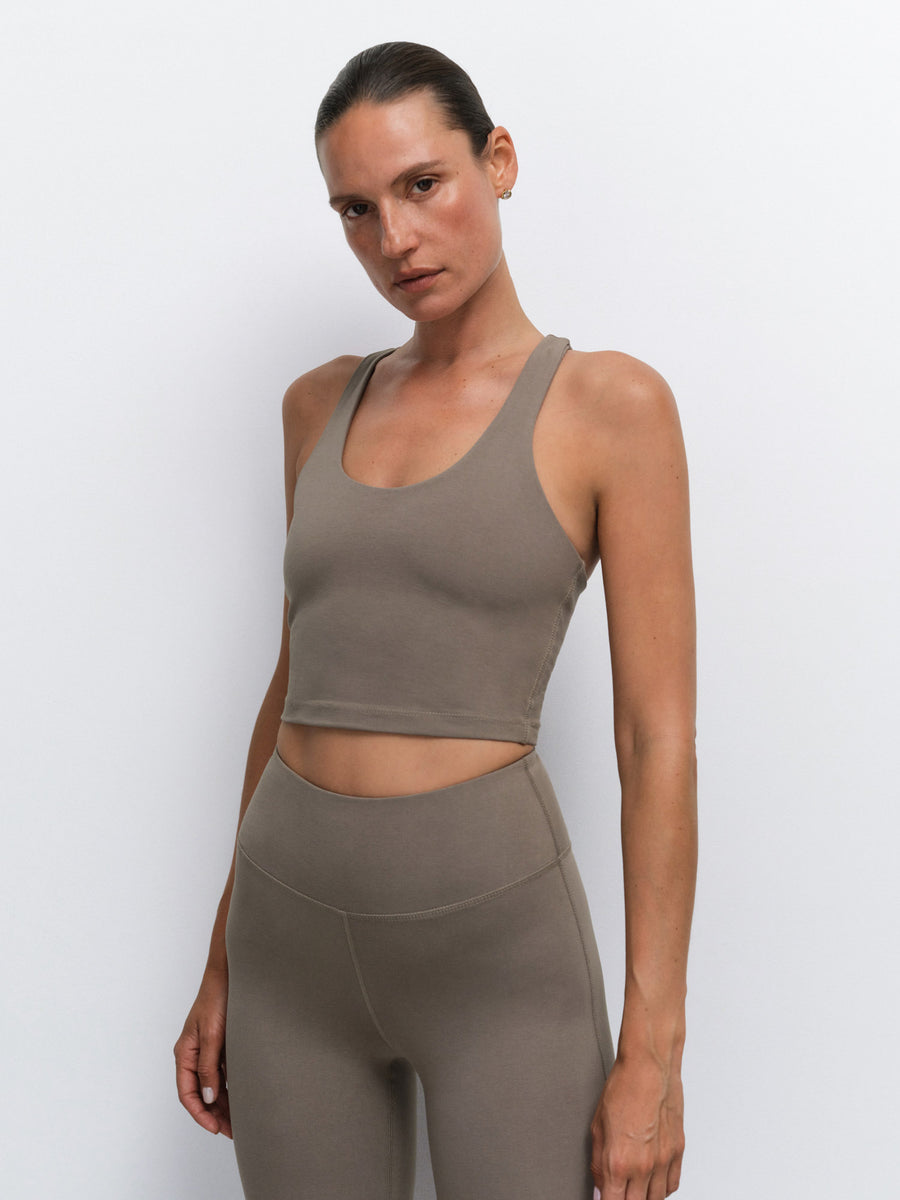 Organic Stretch Crop Racer Tank