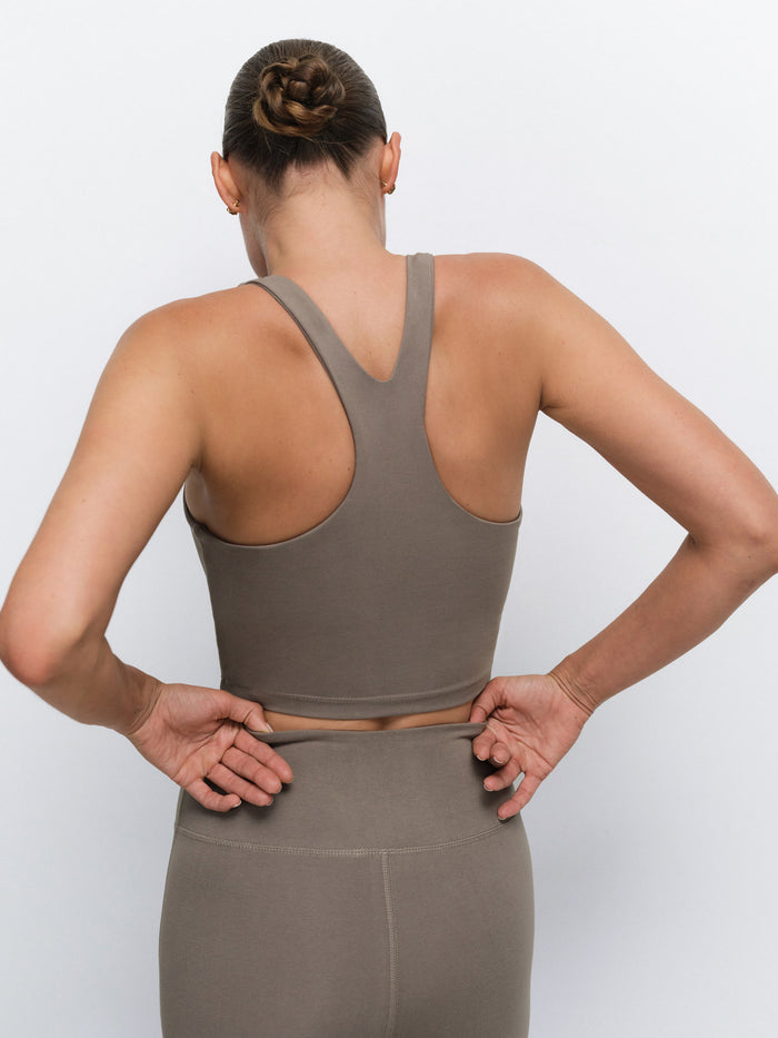 Organic Stretch Crop Racer Tank