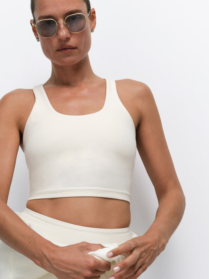 Organic Stretch Crop Racer Tank