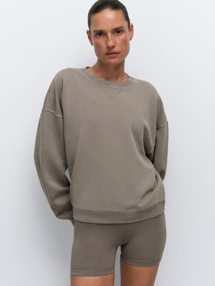 Organic Fleece Relaxed Crewneck Sweatshirt