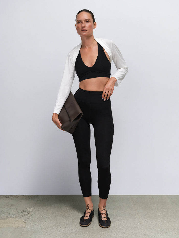 Organic Stretch Midi Legging with Pockets