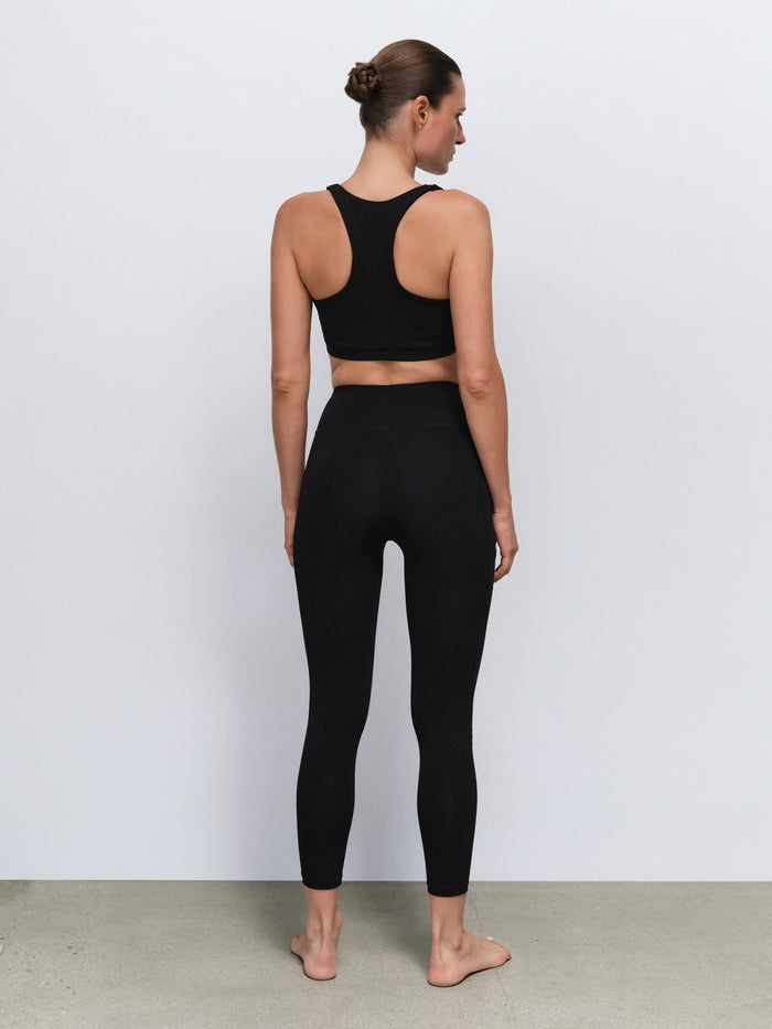 Organic Stretch Midi Legging with Pockets