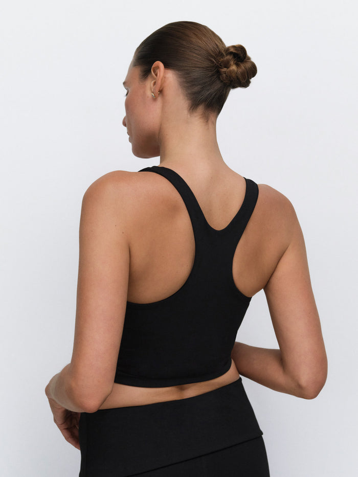 Organic Stretch Crop Racer Tank