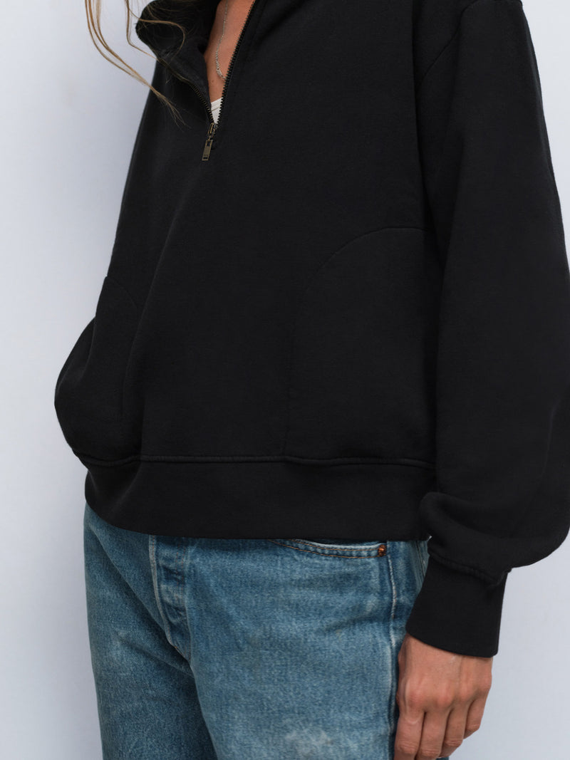 Organic Fleece Quarter Zip Sweatshirt