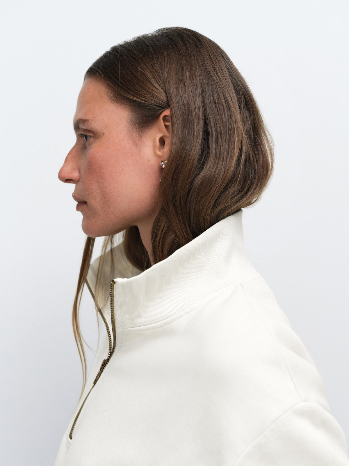 Organic Fleece Quarter Zip Sweatshirt