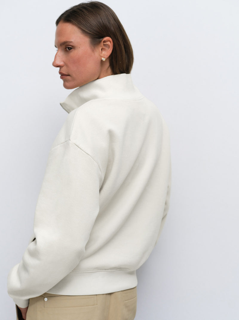 Organic Fleece Quarter Zip Sweatshirt