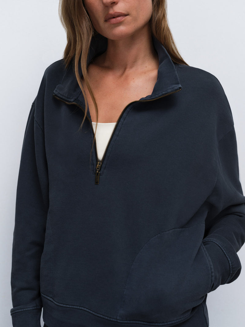 Organic Fleece Quarter Zip Sweatshirt
