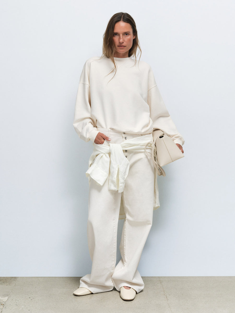 Organic Fleece Relaxed Crewneck Sweatshirt