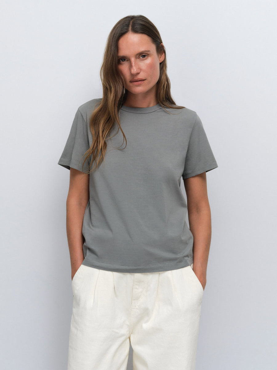 Organic Pima Classic Tee in Thyme — product photo