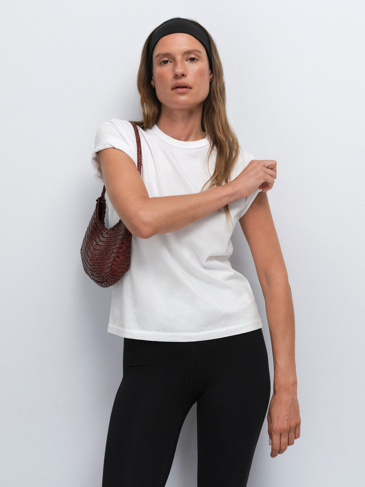 Organic Pima Classic Tee in True White — product photo