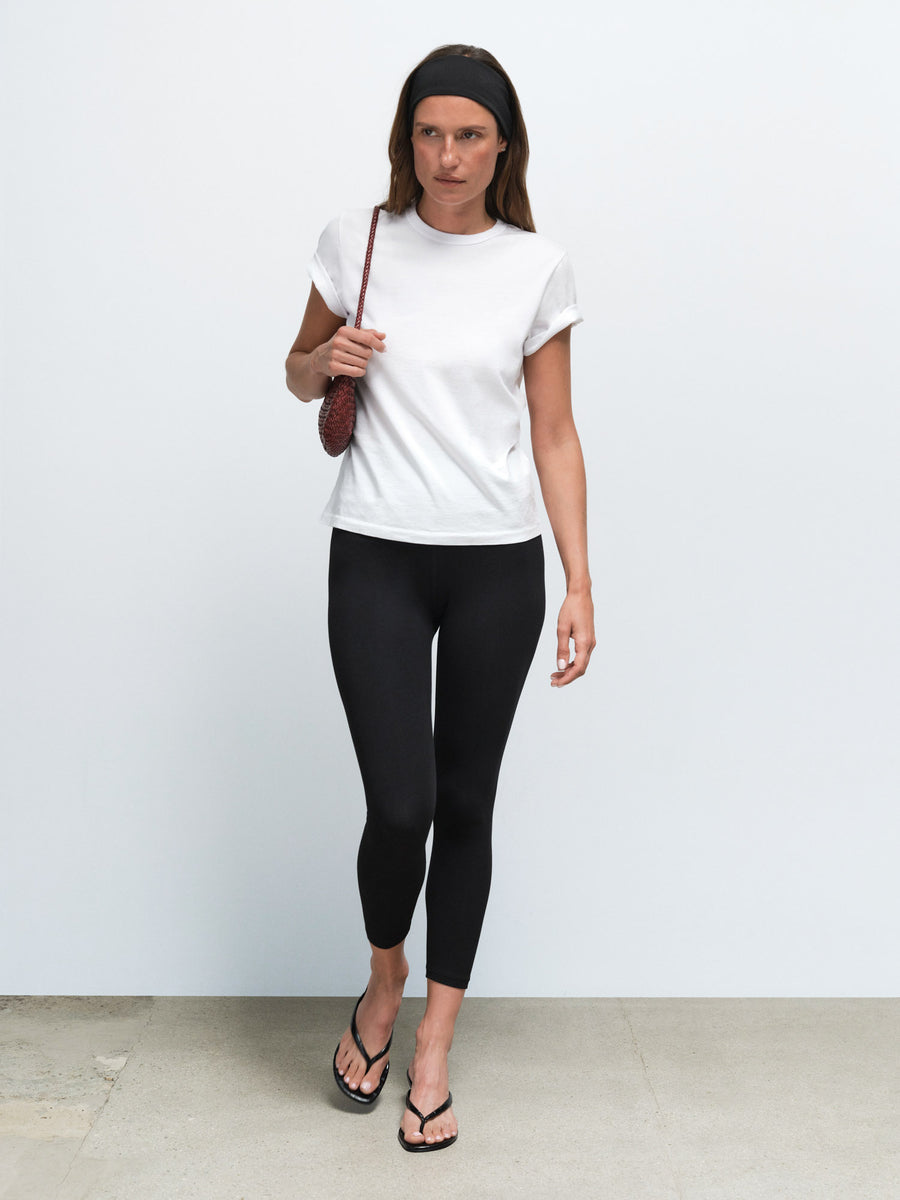 Organic Pima Classic Tee in True White — product photo
