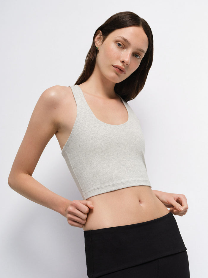 Organic Stretch Crop Racer Tank