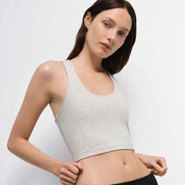 Organic Stretch Crop Racer Tank