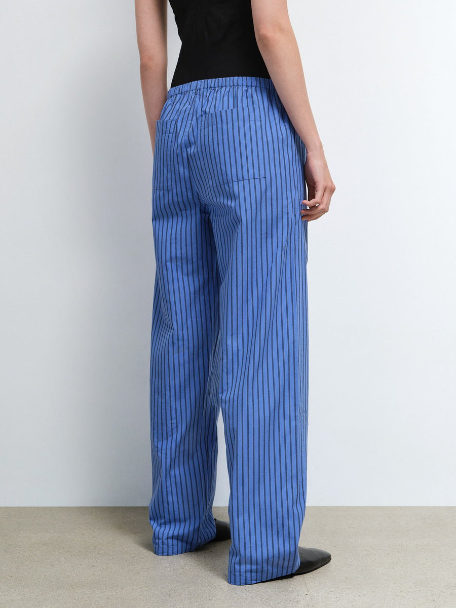 Organic Poplin Essential Striped Pant