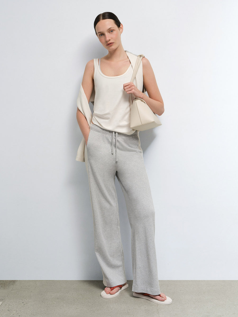 Organic Pima Layering Tank in Bone — product photo