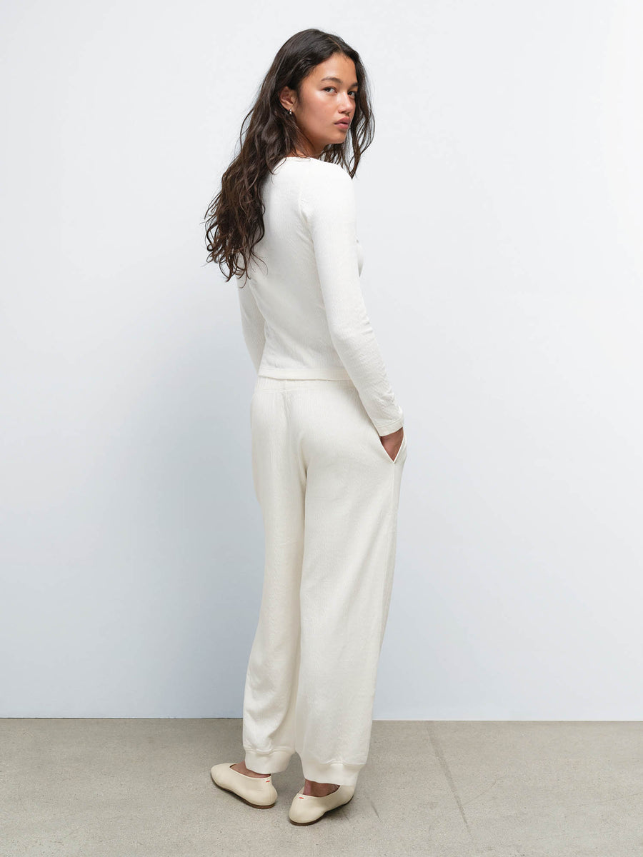 Organic Pointelle Jogger