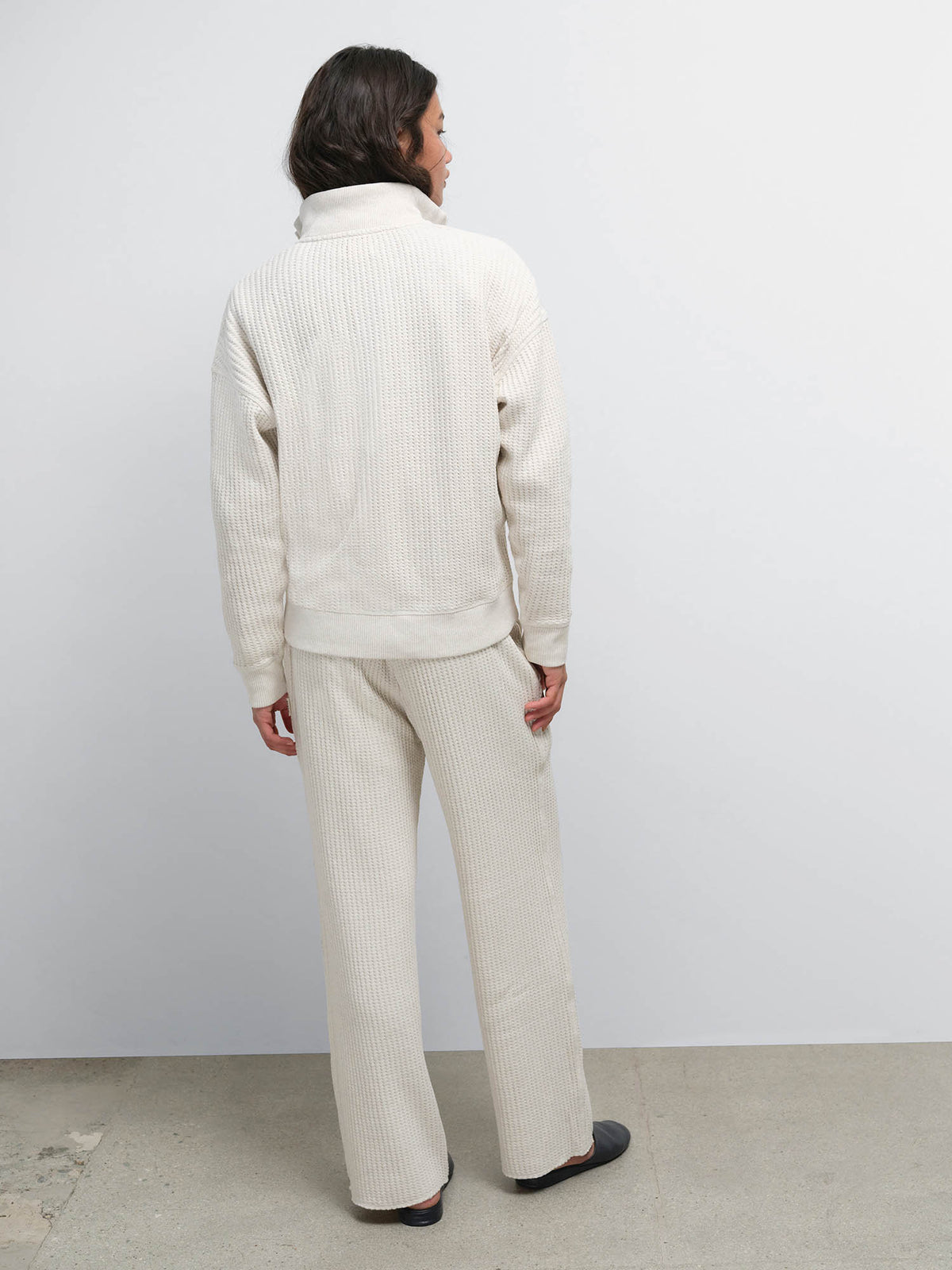 Organic Waffle Straight Leg Sweatpant