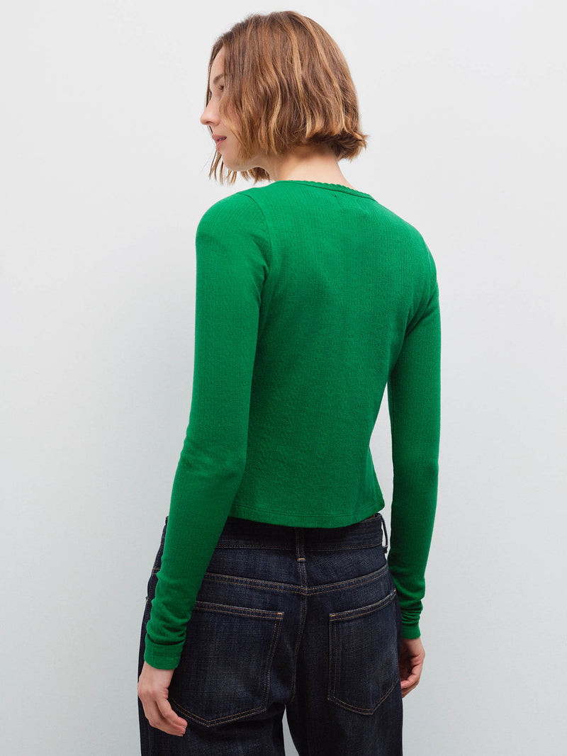 Organic Pointelle Cardigan
