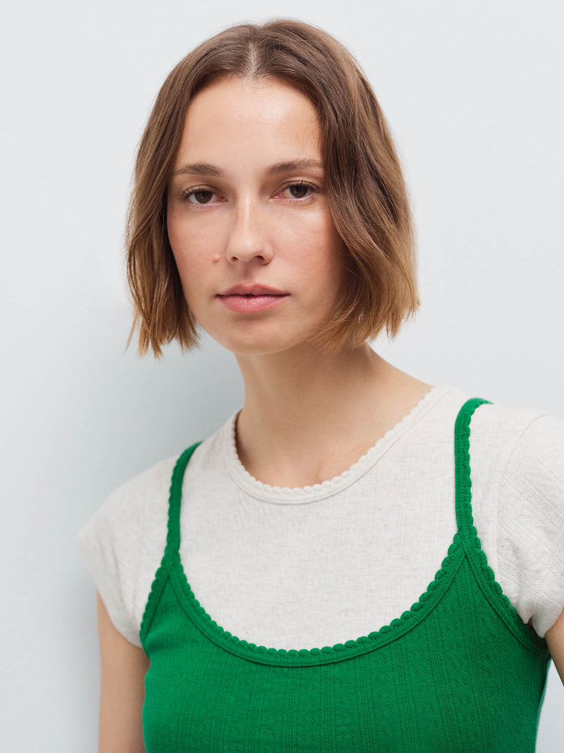 Organic Pointelle Tank