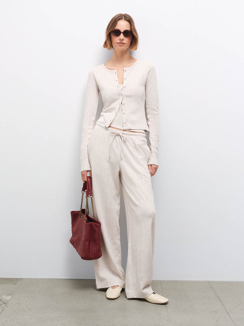 Organic Pointelle Cardigan